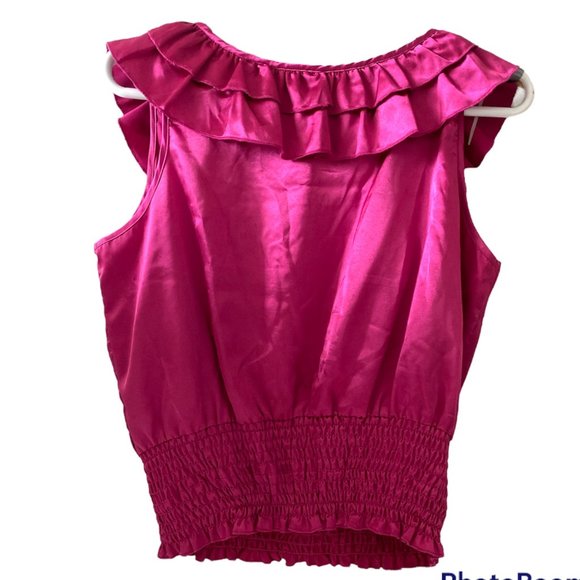 Care n Sport Women's Magenta Sleeves Less Blouse Stretch Top Size 2X - Picture 8 of 10